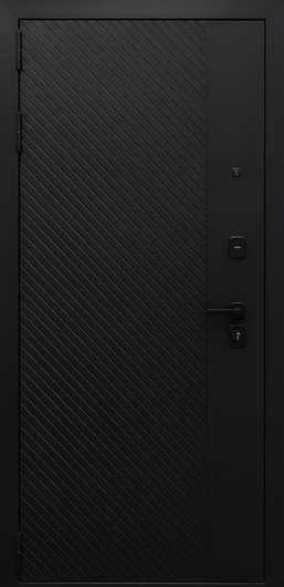 Стальная дверь с панелями МДФ черного и белого цвета Стальная дверь с панелями МДФ черного и белого цвета